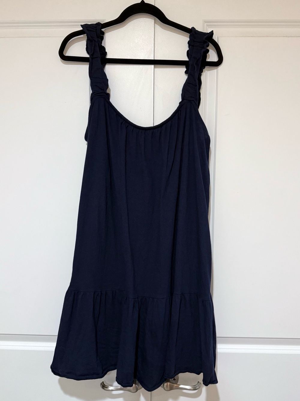 J. Crew Navy 💯% Cotton Broken-in Jersey knit Mini Sundress
